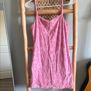 Forever 21 Pink Floral Lace Chemise
